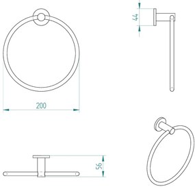 Кука Medi Round-Nikel Mat