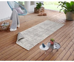 Сив и кремав килим на открито , 80 x 350 cm Biri - NORTHRUGS