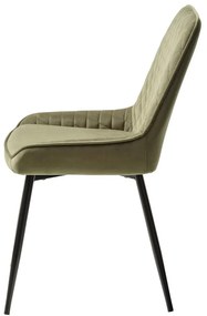 Зелен кадифен стол за хранене Milton - Unique Furniture