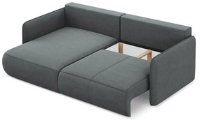 Сив разтегателен ъглов диван с място за съхранение (ляв ъгъл) Nanea – Makamii