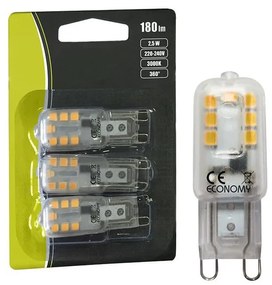 К-кт 3 бр. LED крушки G9/2,5W/230V 3000K