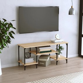 826331 vidaXL ТВ шкаф, бетонно сиво, 102x35x45,5 см, инженерно дърво