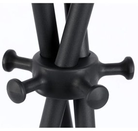 Черна стоманена стойка за връхни дрехи Darwin – White Label