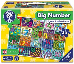 Детски пъзел, Orchard Toys, Големи цифри, 20 части