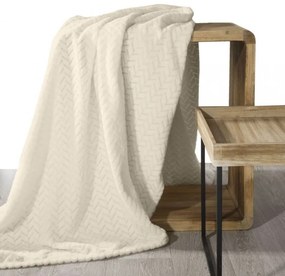 Меко бежово декоративно одеяло Ширина: 200 см | Дължина: 220 см
