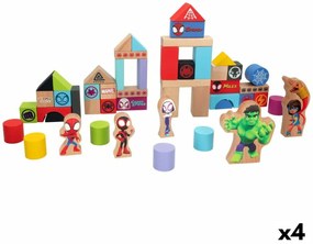 Playset Spidey Amazing Friends 8 x 9,5 x 1,5 cm 50 Части 4 броя