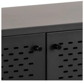 Черен метален нисък скрин 125x75 cm Newcastle – Actona