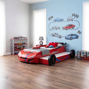 Детско легло кола Turbo GT Duo-червен