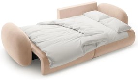 Бежов кадифен сгъваем/с място за съхранение ъглов диван Tonale – Cosmopolitan Design