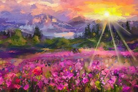 Самозалепващ тапет – Пейзажна маслена живопис