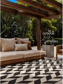 Черен/кремав килим за открито и закрито 160x230 cm Haringey Terrick – Ted Baker