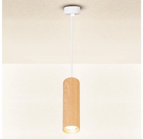 Brilagi - Пендел SELE 1xGU10/30W/230V бял/дъбов декор