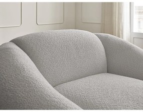 Светлосиво кресло от букле Tina – Bobochic Paris