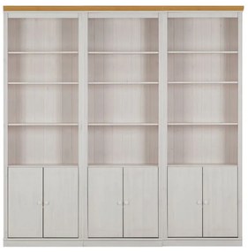 Бяла библиотека от масивен бор 222x223 cm Anita – Støraa