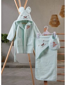 Памучена детска хавлия в цвят мента размер 1-2 години Aslan – Foutastic