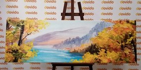 Картина на платно – Сцена на планинско езеро