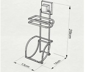 ПОСТАВКА ЗА ТОАЛЕТНА ХАРТИЯ TEKNO TEL EF-282 , двойна