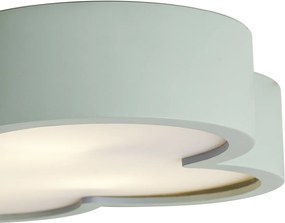 Детска таванна лампа зелена с бяло - Lucille