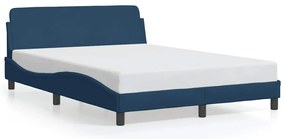 373151 vidaXL Рамка за легло с табла Dover, синя, 120x200 см плат