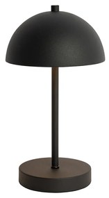 Комплект от 2 настолни лампи за външен монтаж Гъба черен акумулаторна - Keira