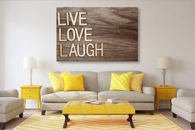 Картина на платно – Със слова - Live Love Laugh