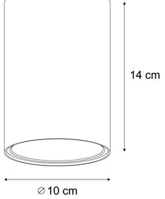 Модерно вградено прожекторно осветление бежово GU10 50mm кръгло - Deep