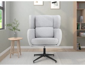 Светлосиво кадифено кресло Vanessa – Støraa