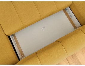 Сгъваем/с място за съхранение ъглов диван в цвят горчица (ляв ъгъл/U форма) Fuji – Bobochic Paris