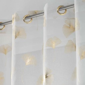 Завеса в бяло и златно 140x240 cm Ginkgold – douceur d'intérieur