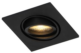 Комплект от 6 модерни вградени прожектора черни регулируеми - Club