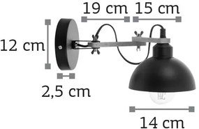 Аплик за стена InLight 43382-Black