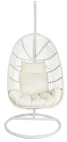 Висящ градински фотьойл DKD Home Decor Бял Метал Алуминий синтетичен ратан 94 x 100 x 196 cm