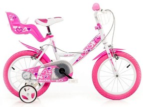 Детско колело Little Heart 14 инча бяло Dino Bikes