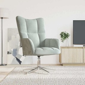 Sonata H Релакс стол, светлосив, кадифе