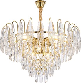 Кристална висяща лампа SWE080-CP 50cm GOLD