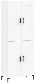 3199553 vidaXL Висок шкаф, бял, 69,5x34x180 см, инженерно дърво