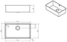 Wash Apell Linear Plus-75 x 44 cm