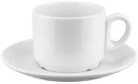 Horecano - Порцеланова чаша 200мл с чинийка ф15см ALVI-(HC-56989)