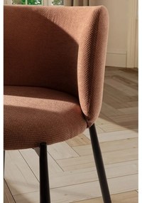 Прасковени тапицирани трапезни столове в комплект 2 бр. Ginny – MOME