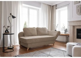 Кафяво-сив шезлонг от рипсено кадифе (десен ъгъл) Chic Charlotte – Miuform