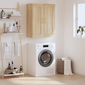 830367 vidaXL Стенен шкаф дъб сонома 69,5x34x90 см инженерно дърво