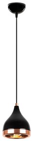Полилей на кабел YILDO 1xE27/40W/230V черен/меден