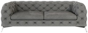 Сив кадифен диван 225 cm Chelsea – Ropez