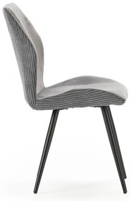 Светлосиви велурени трапезни столове в комплект 2 бр. Adaya – Marckeric