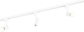 Модерна релсова система с 3 прожектора 1-фазен бял - Jeany