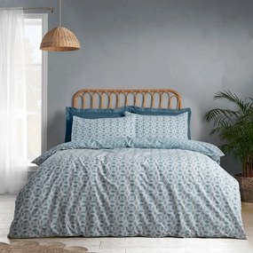 Синьо спално бельо за двойно легло 200x200 cm Sardinia - Catherine Lansfield