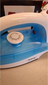 Втора ръка: Ютия Rosberg R51050AT, 2200W, Тефлонова плоча, Терморегулатор, Функция пара, Син/бял