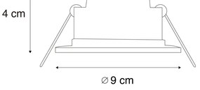 Комплект от 6 вградени прожектора бели с димиране до топло LED 7W IP65 - Blanca