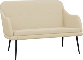 351489 vidaXL Пейка, кремава, 110x76x80 см, текстил