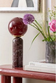 Бордо мраморна настолна лампа (височина 38 cm) Lazio Sphere – Leitmotiv